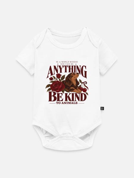 Be Kind To Animals Dachshund - Baby Premium Kurzarmbody - Weiß