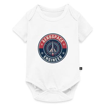 Vintage Aerospace Engineer Raketen-Orbitabzeichen oben - Baby Premium Kurzarmbody - Weiß - Vorne