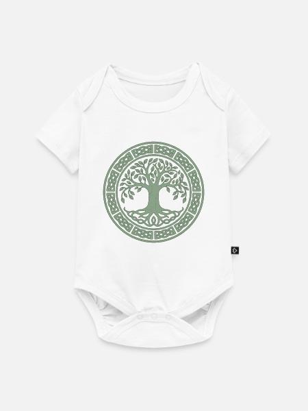 Wikinger-Baum des Lebens - Baby Premium Kurzarmbody - Weiß