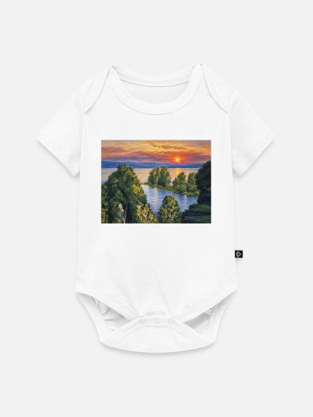 Sonnenuntergang - Baby Premium Kurzarmbody - Weiß