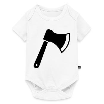 Axt Beil Holzfäller Geschenk  - Baby Premium Kurzarmbody - Weiß - Vorne