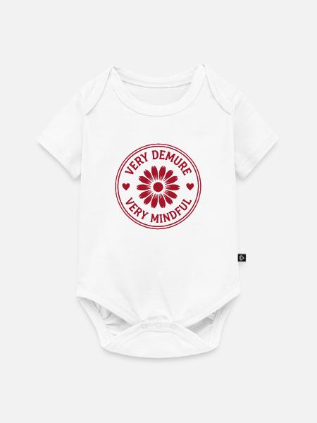 Very Demure Very Mindful Achtsamkeit Spruch - Baby Premium Kurzarmbody - Weiß