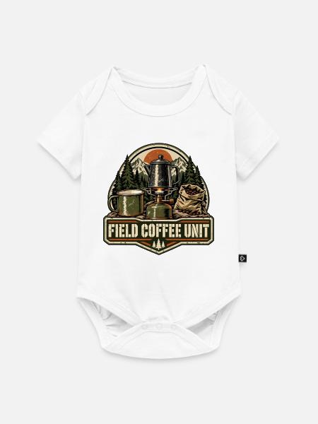 Field Coffee Unit – Retro-Campingkaffee - Baby Premium Kurzarmbody - Weiß