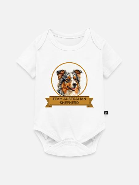 Team Australian Shepherd - Baby Premium Kurzarmbody - Weiß