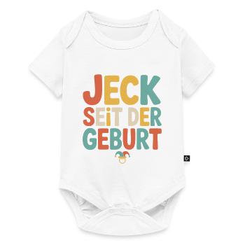 Jeck seit der Geburt Kölner Karneval Rosenmontag - Baby Premium Kurzarmbody - Weiß - Vorne