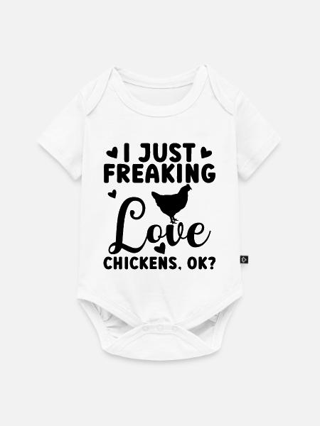 Huhn Humor - Baby Premium Kurzarmbody - Weiß