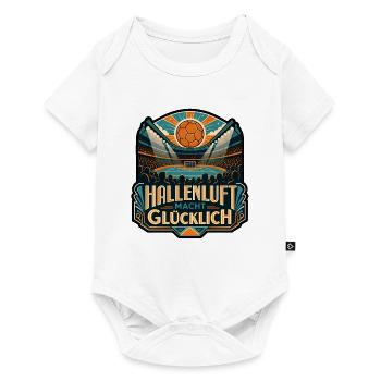 Hallenluft macht glücklich Handball Arena Shirt - Baby Premium Kurzarmbody - Weiß - Vorne