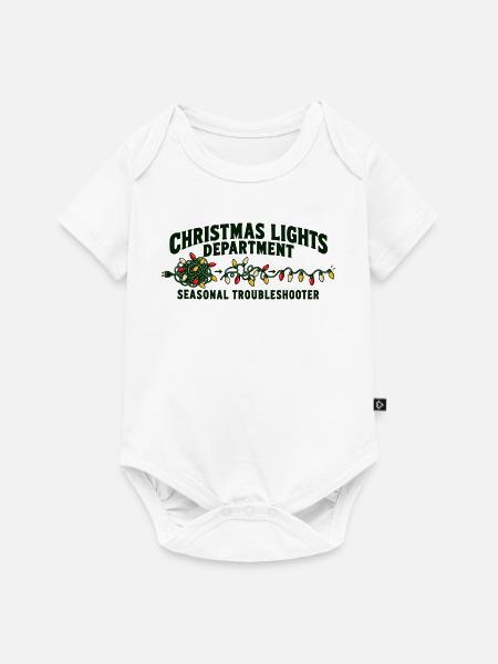 Weihnachtslichter-Abteilung — Fehlerbeheber - Baby Premium Kurzarmbody - Weiß