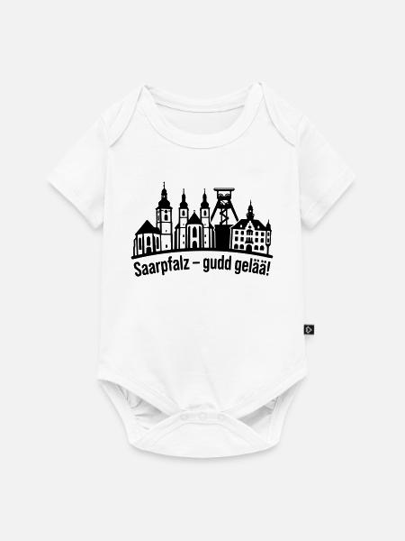 Saarpfalz Stadt Silhouette - Baby Premium Kurzarmbody - Weiß