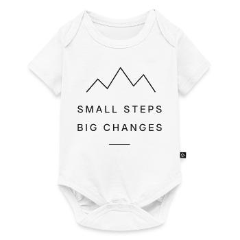 Small Steps  - Baby Premium Kurzarmbody - Weiß - Vorne