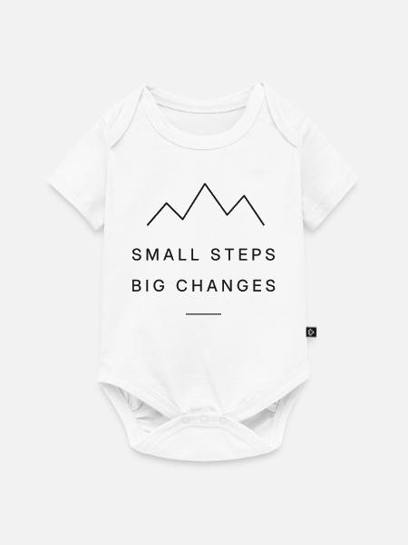 Small Steps - Baby Premium Kurzarmbody - Weiß