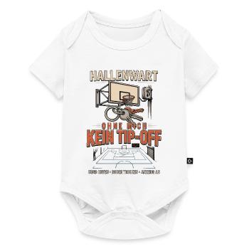 Hallenwart Ohne mich kein Tip-Off - Baby Premium Kurzarmbody - Weiß - Vorne