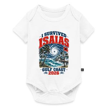 I Survived Isaias Gulf Coast 2026 Storm Survivor - Baby Premium Kurzarmbody - Weiß - Vorne