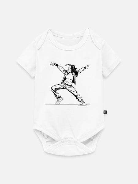 B-Girl Mädchen Zeichnung - Baby Premium Kurzarmbody - Weiß