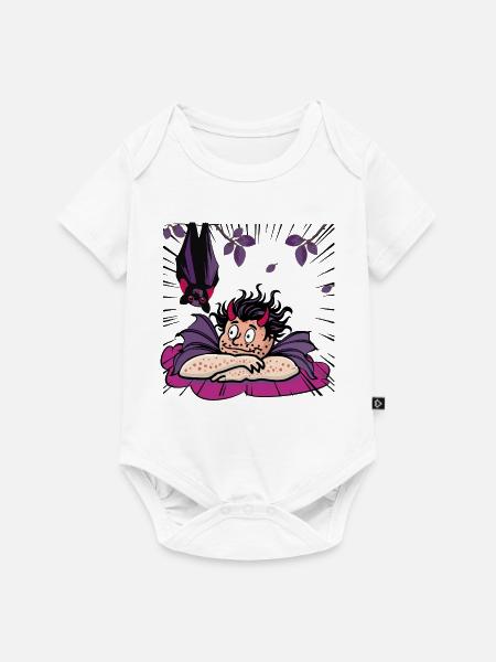 Raffael's Teuflischer Nachttraum nit Fledermaus - Baby Premium Kurzarmbody - Weiß