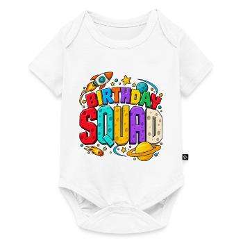 Geburtstagstrupp: Raumschiff Mondsterne - Baby Premium Kurzarmbody - Weiß - Vorne