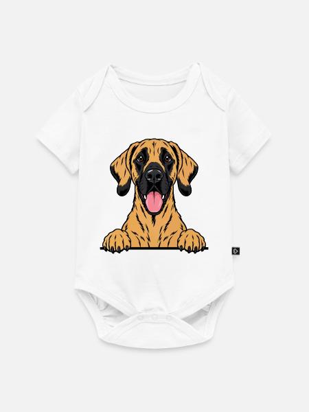 Deutsche Dogge - Baby Premium Kurzarmbody - Weiß