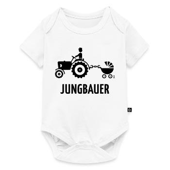Jungbauer (Bauer Trecker Kinderwagen Baby / B) - Baby Premium Kurzarmbody - Weiß - Vorne