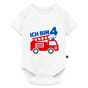Ich bin 4 Feuerwehr - Baby Premium Kurzarmbody - Weiß - Vorne