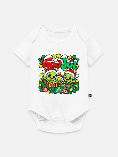 Frohe Weihnachten Aliens - Baby Premium Kurzarmbody - Weiß