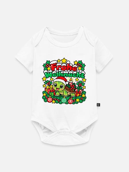 Weihnachts Schildkröte - Baby Premium Kurzarmbody - Weiß