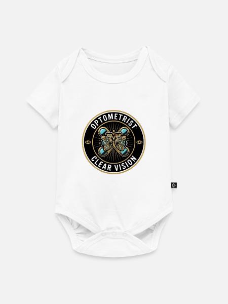 Optometrist Phoropter Augenlinsen Abzeichen Geschenk - Baby Premium Kurzarmbody - Weiß
