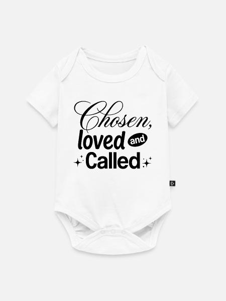 Chosen, Loved and Called - Baby Premium Kurzarmbody - Weiß