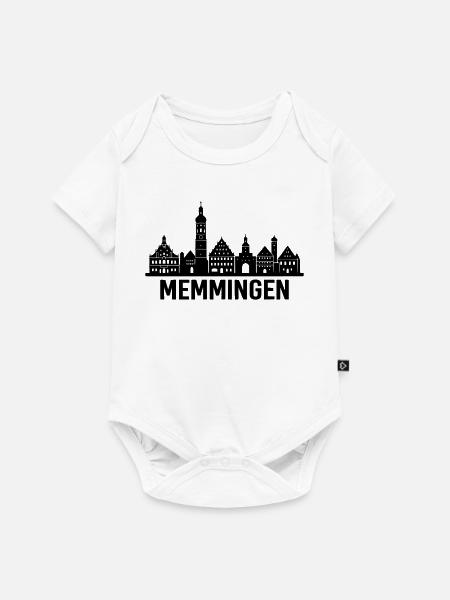 Memmingen Skyline Silhouette - Baby Premium Kurzarmbody - Weiß