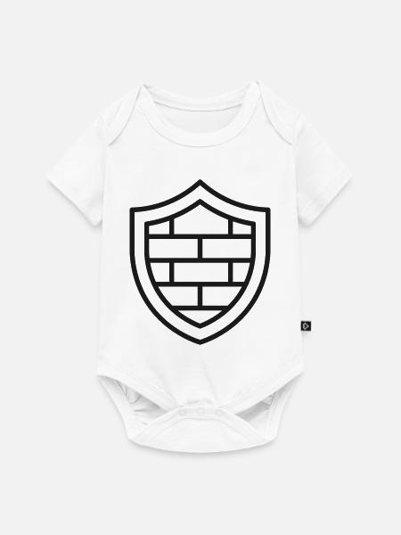 Firewall-Schildlinien-Symbol - Baby Premium Kurzarmbody - Weiß