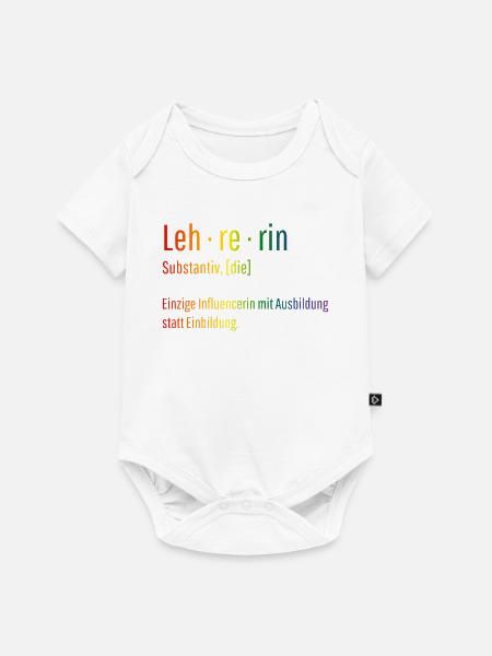 Lehrerin Substantiv Influencerin Schule Geschenk - Baby Premium Kurzarmbody - Weiß