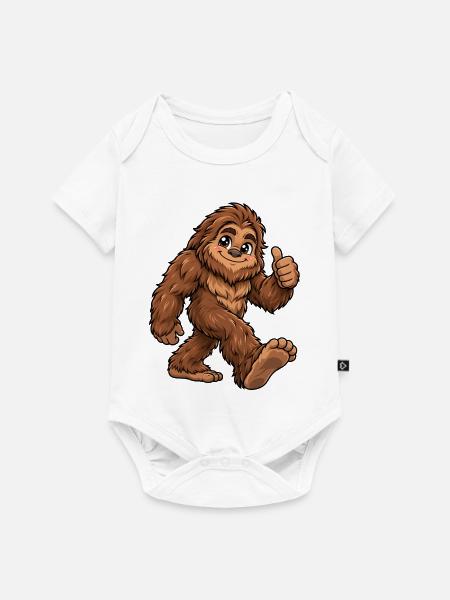 Bigfoot Kawaii Style – Süßes Fabelwesen - Baby Premium Kurzarmbody - Weiß