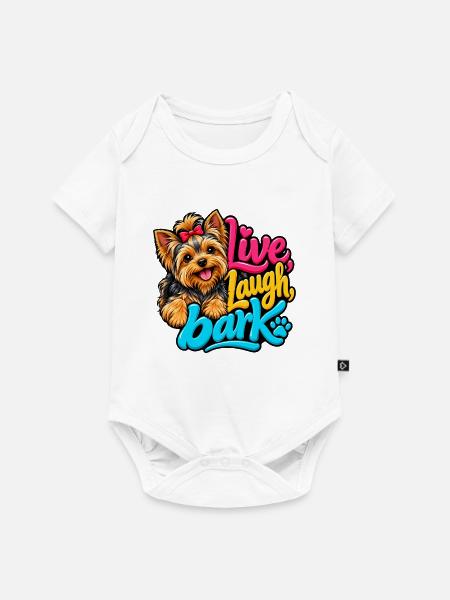 Yorkshire Terrier - Baby Premium Kurzarmbody - Weiß