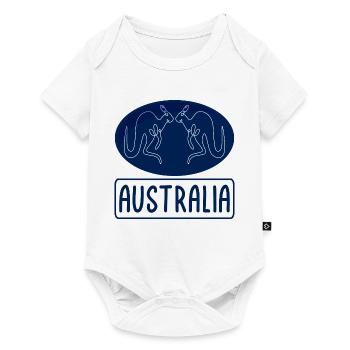 Australia Kangaroo - Baby Premium Kurzarmbody - Weiß - Vorne