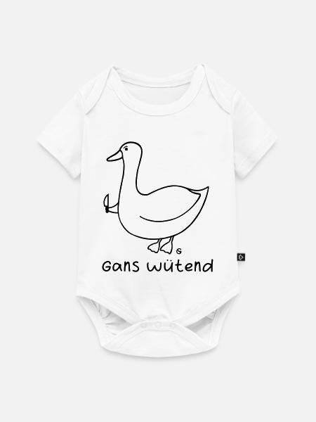 Gans wütend 2 - Baby Premium Kurzarmbody - Weiß