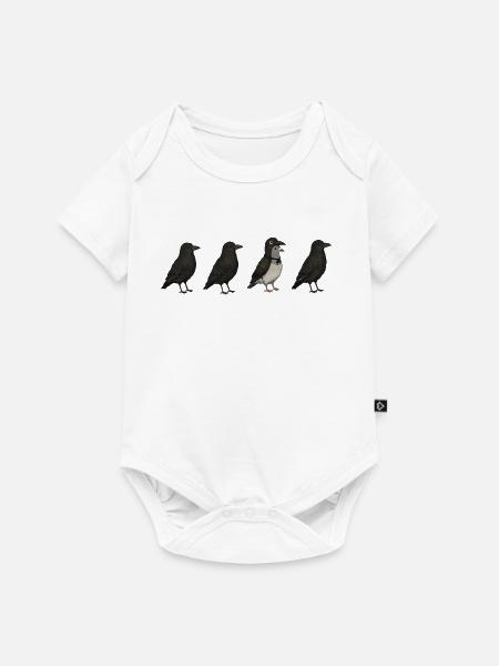 Pigeon Imposter – Crow Disguise Meme - Baby Premium Kurzarmbody - Weiß