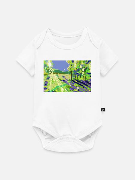 Impressionistische Sonnenlandschaft - Baby Premium Kurzarmbody - Weiß