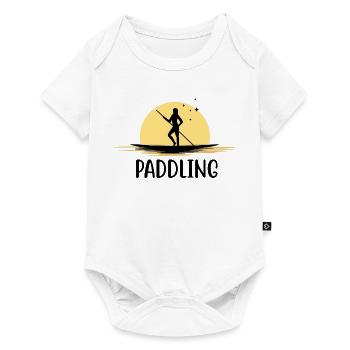 kajak paddeln paddling kanu paddel boot - Baby Premium Kurzarmbody - Weiß - Vorne