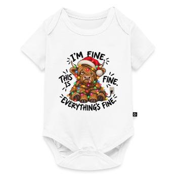 I’m Fine This Is Fine Everything’s Fine - Baby Premium Kurzarmbody - Weiß - Vorne