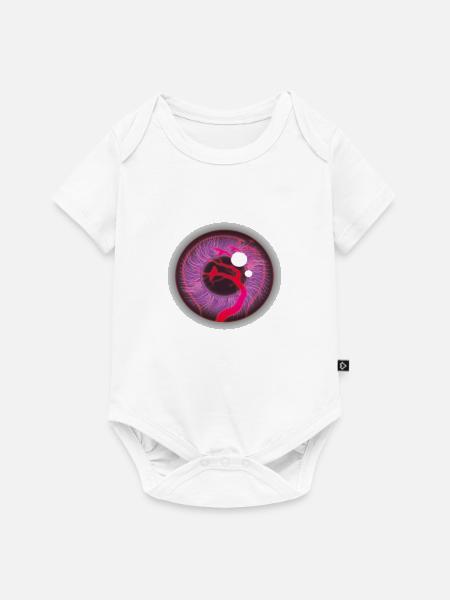 Neonauge: Leuchtende Irisstruktur - Baby Premium Kurzarmbody - Weiß