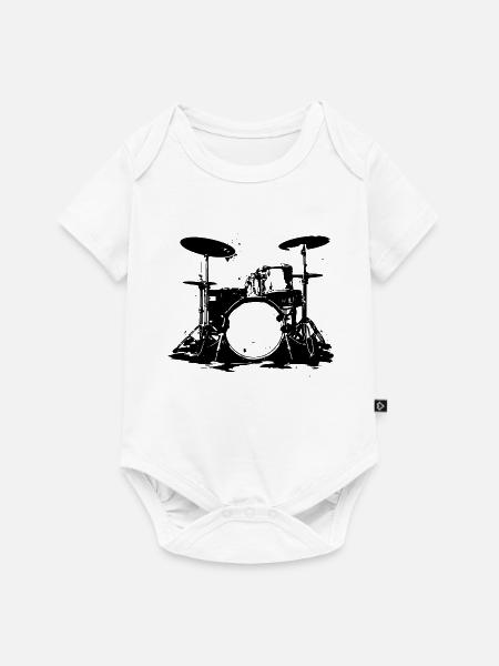 Schlagzeug - Baby Premium Kurzarmbody - Weiß
