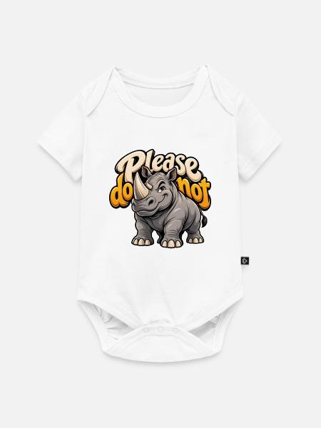 Rhino - Baby Premium Kurzarmbody - Weiß
