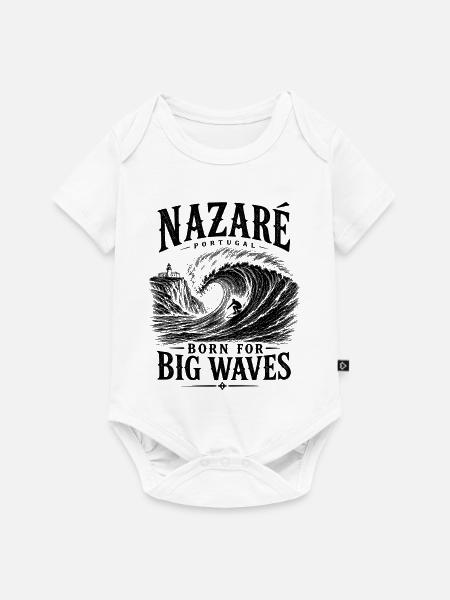 Nazaré Portugal - Baby Premium Kurzarmbody - Weiß