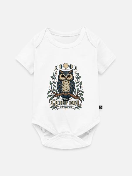 The Quiet Owl Society - Baby Premium Kurzarmbody - Weiß