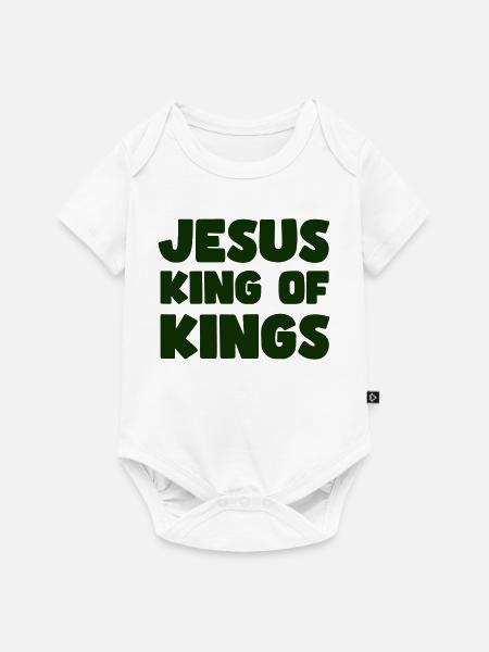 Jesus König der Könige - Baby Premium Kurzarmbody - Weiß