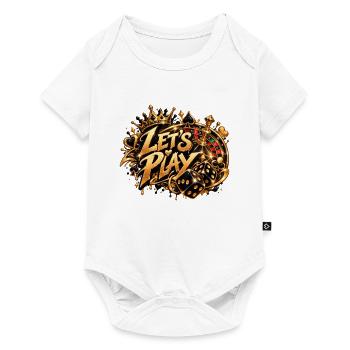 Let's Play Gold Casino Flair - Baby Premium Kurzarmbody - Weiß - Vorne