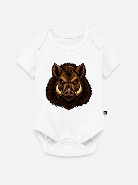 Das Schwein - Baby Premium Kurzarmbody - Weiß