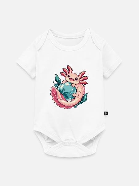 Axolotl-Blasengarten - Baby Premium Kurzarmbody - Weiß