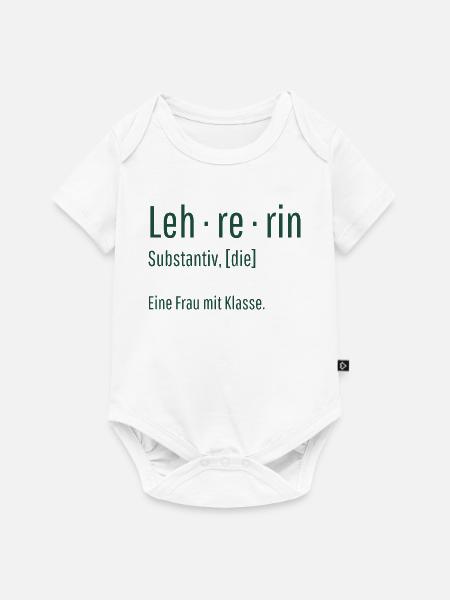 Lehrerin Substantiv Definition Schule Geschenk - Baby Premium Kurzarmbody - Weiß