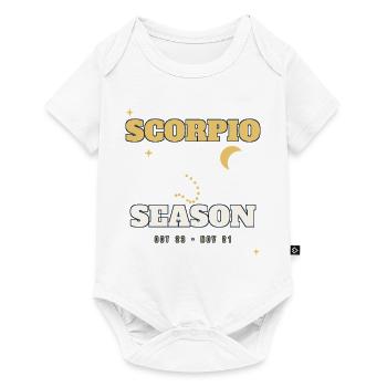 Skorpion-Jahreszeit-Sternbild - Baby Premium Kurzarmbody - Weiß - Vorne