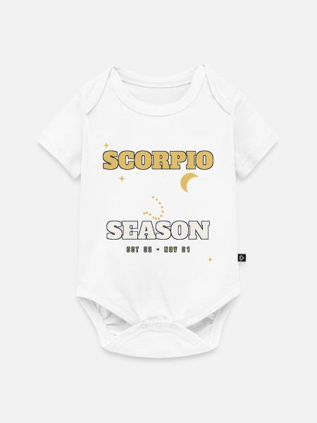 Skorpion-Jahreszeit-Sternbild - Baby Premium Kurzarmbody - Weiß